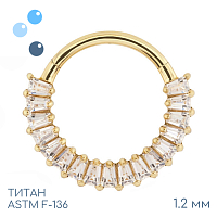 Кольцо-кликер Cleo Gold 1.2 мм (16 G)